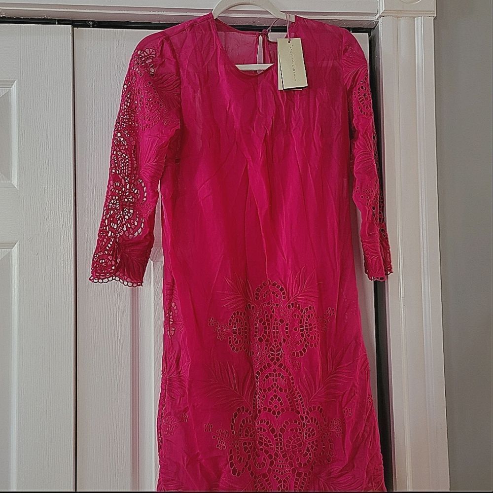 Stella McCartney Embroidered Pink Tunic Dress For Women's